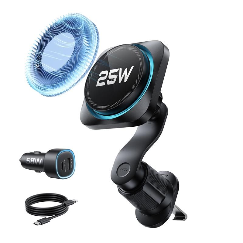 ESR OmniLock Qi2.2 Magnetisk MagSafe Car Air Vent Mount - sort