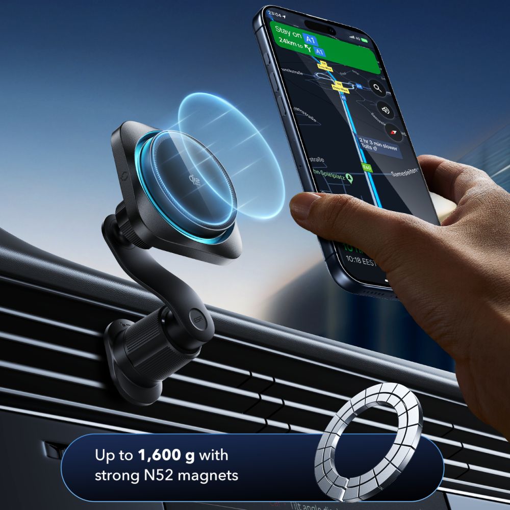 ESR OmniLock Qi2.2 Magnetisk MagSafe Car Air Vent Mount - sort