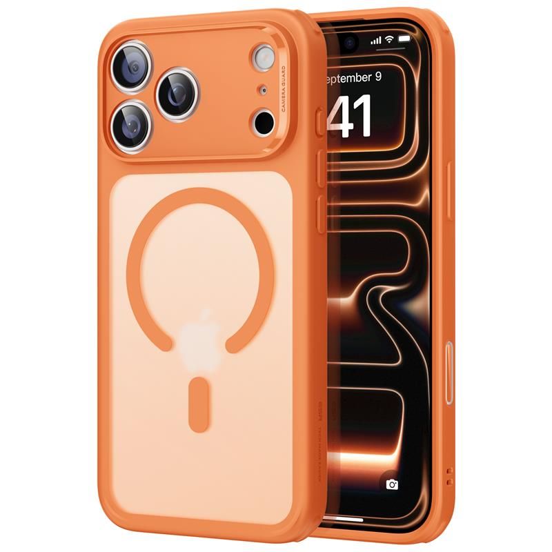 ESR Classic Hybrid MagSafe Case til iPhone 17 Pro Max - Clear Orange