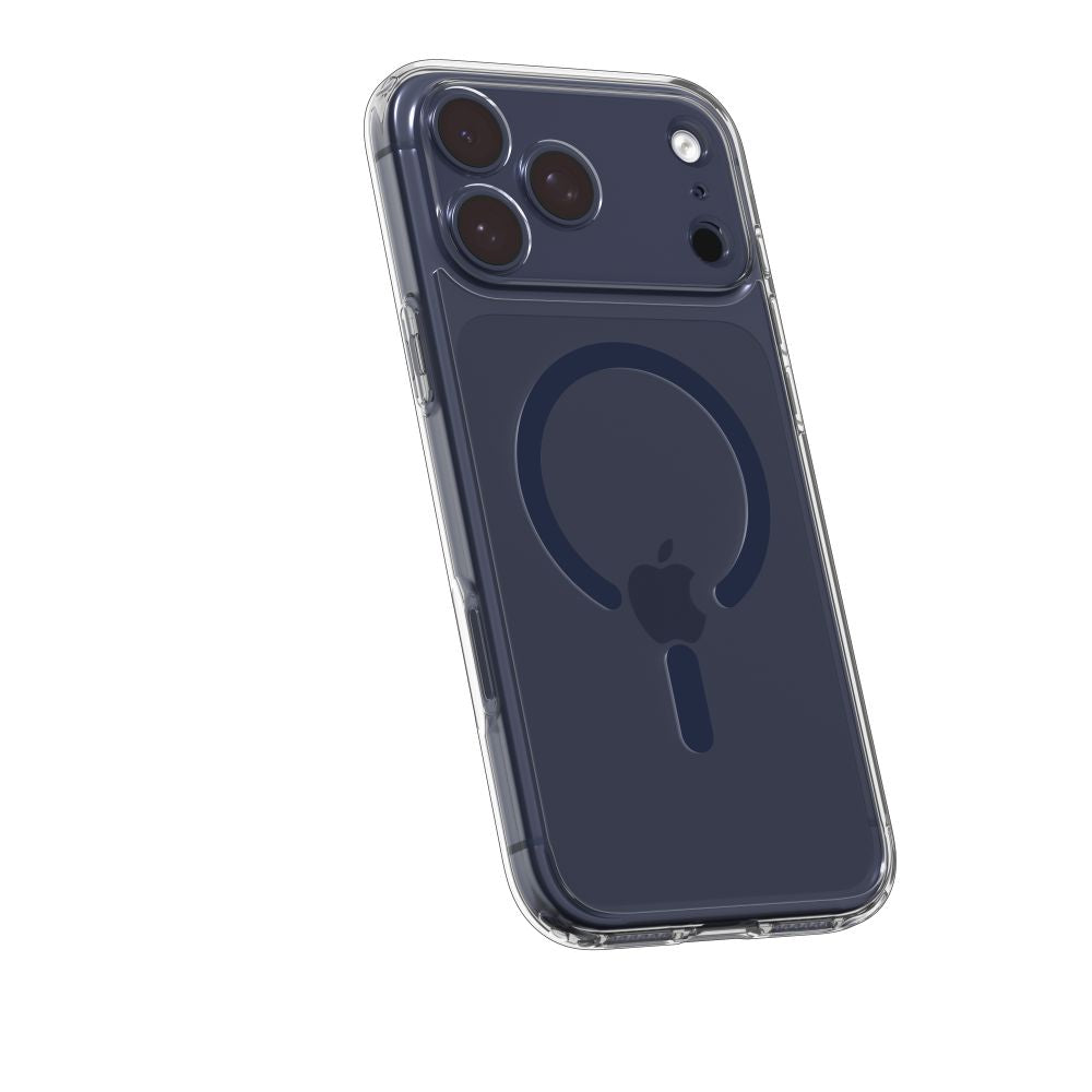 Spigen Ultra Hybrid MagSafe Case til iPhone 17 Pro - Clear Navy Blue