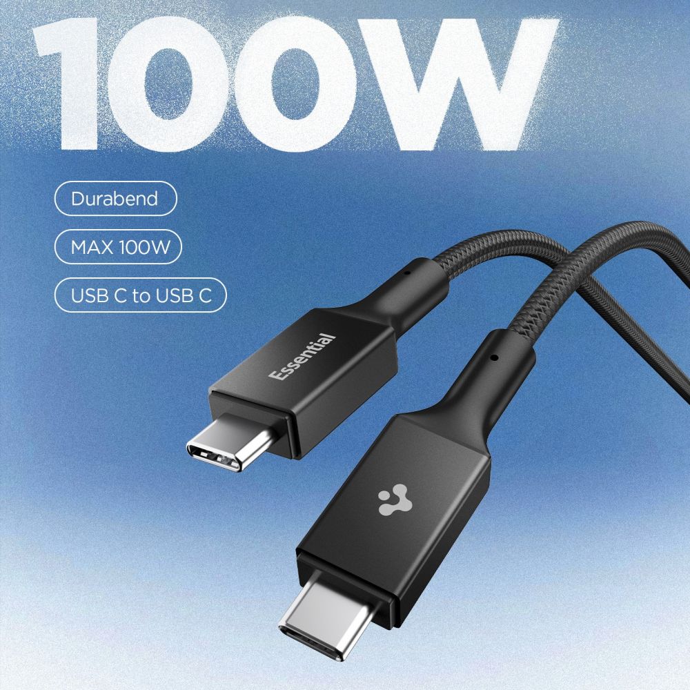 Spigen EB10010CC 100W 100 cm Kabel - sort