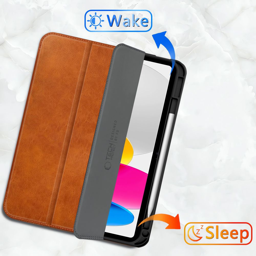 Tech-Protect Fleece Case til iPad 10.9 10 / 2022 / 11 11 / 2025 - Brunt