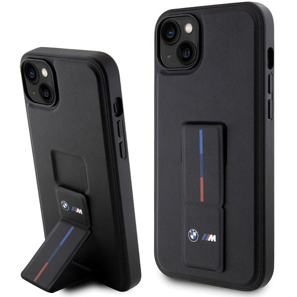 BMW Grip Stand Hot Stamp Case til iPhone 14 / 15 / 13 - sort