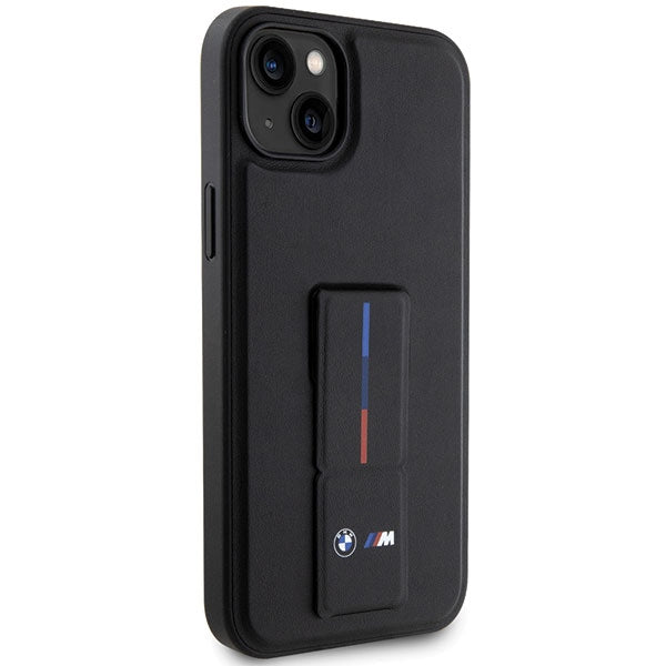 BMW Grip Stand Hot Stamp Case til iPhone 14 / 15 / 13 - sort