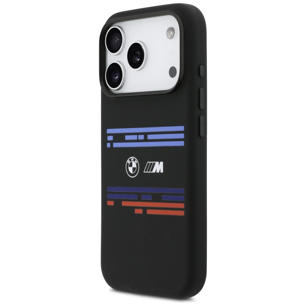BMW M Silicon Horizontal Line MagSafe Case til iPhone 17 Pro - sort