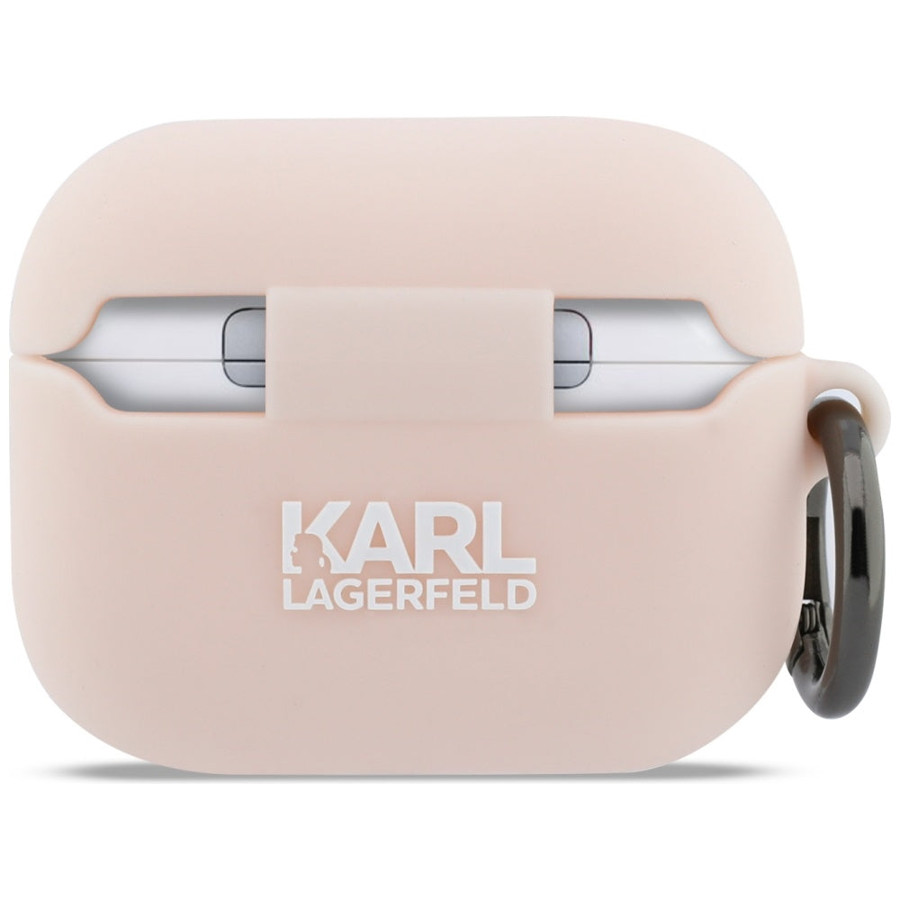 Karl Lagerfeld Silicone Chaupette Head 3D Case til AirPods Pro 3 - Pink
