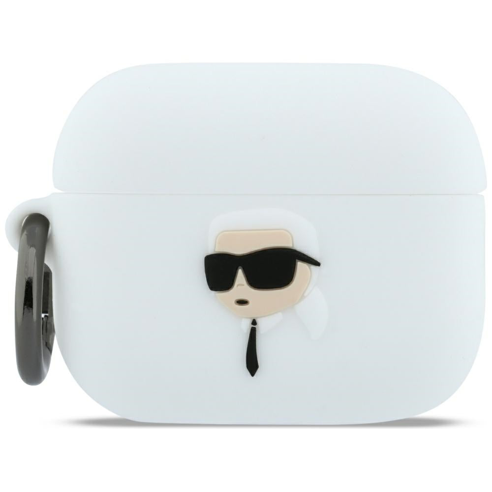 Karl Lagerfeld Silikon Karl Head 3D Case til AirPods Pro 3 - Hvid