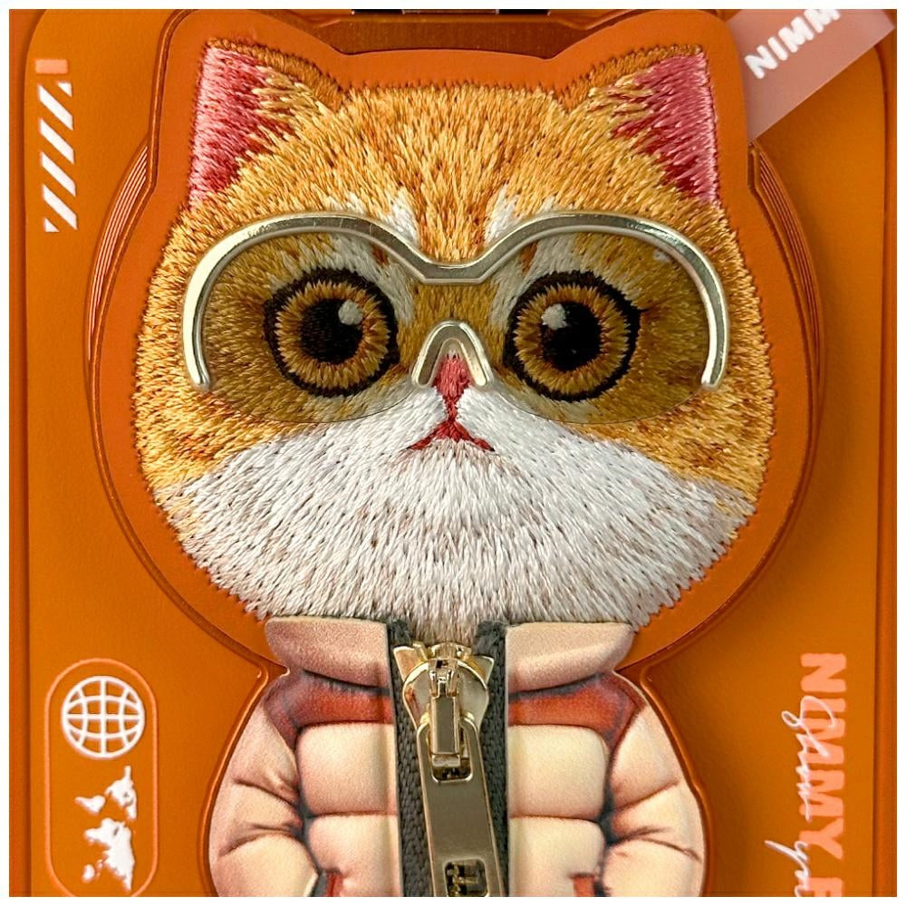 Nimmy Cool&Cute 2.0 Cat Case for iPhone 17 Pro Max with Magnetic Hanger - Orange