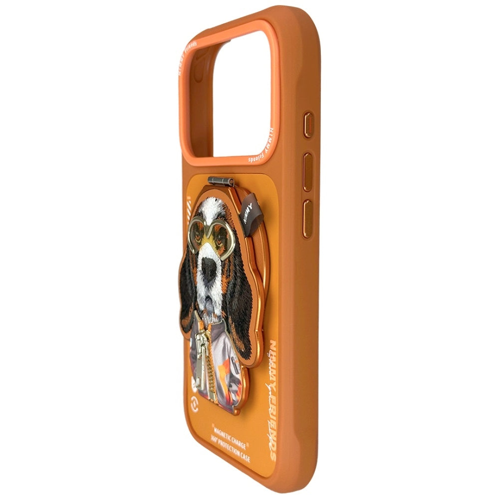 Nimmy Cool&Cute 2.0 Dog Case til iPhone 17 Pro Max med Magnetisk Hanger - Orange
