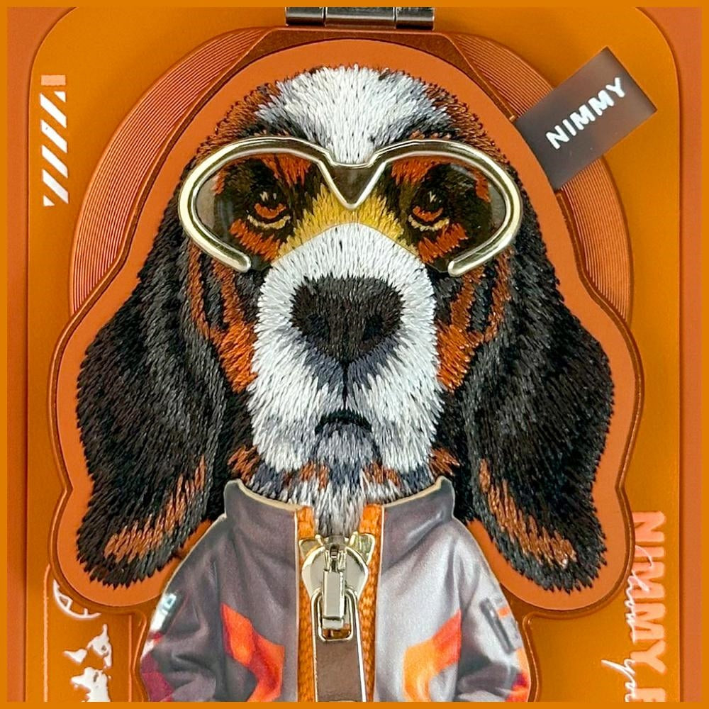 Nimmy Cool&Cute 2.0 Dog Case til iPhone 17 Pro Max med Magnetisk Hanger - Orange
