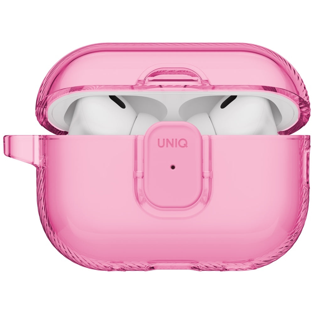 Uniq Glase Pro Case til AirPods Pro 3 Lock Case - Gennemsigtig Pink