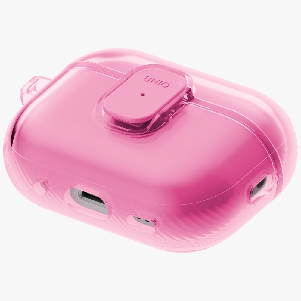 Uniq Glase Pro Case til AirPods Pro 3 Lock Case - Gennemsigtig Pink