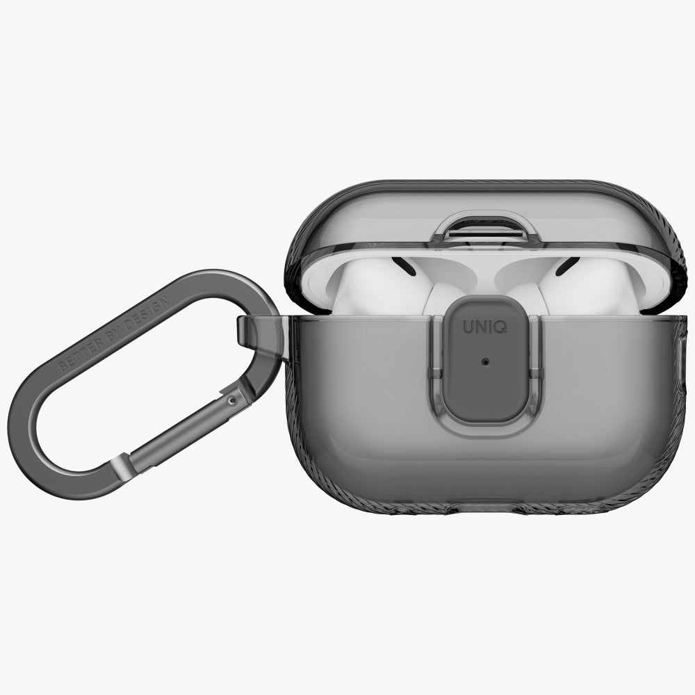 Uniq Glase Pro Case til AirPods Pro 3 Lock Case - gennemsigtig sort