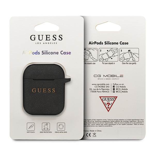 Guess Silicone Cover til AirPods 1/2 - sort