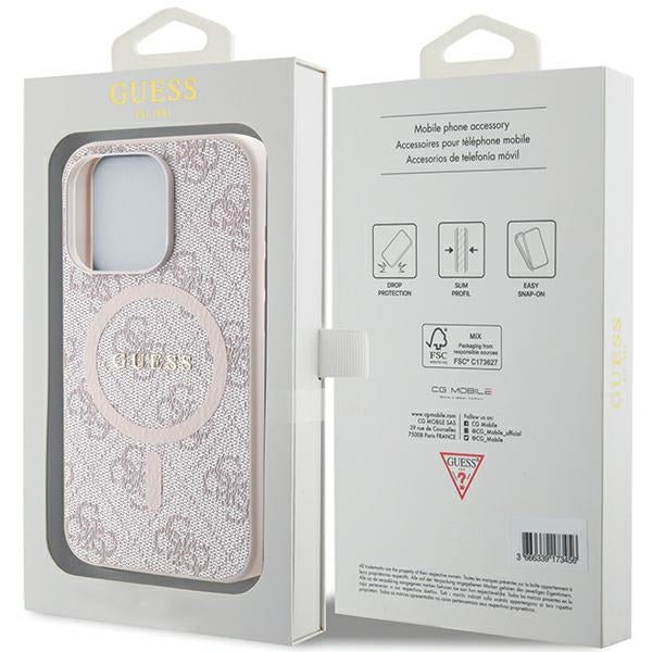 Guess 4G Collection MagSafe Case til iPhone 15 Pro Max - Pink