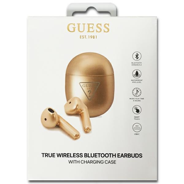 Guess Triangle Logo Bluetooth TWS trådløse hovedtelefoner - guld