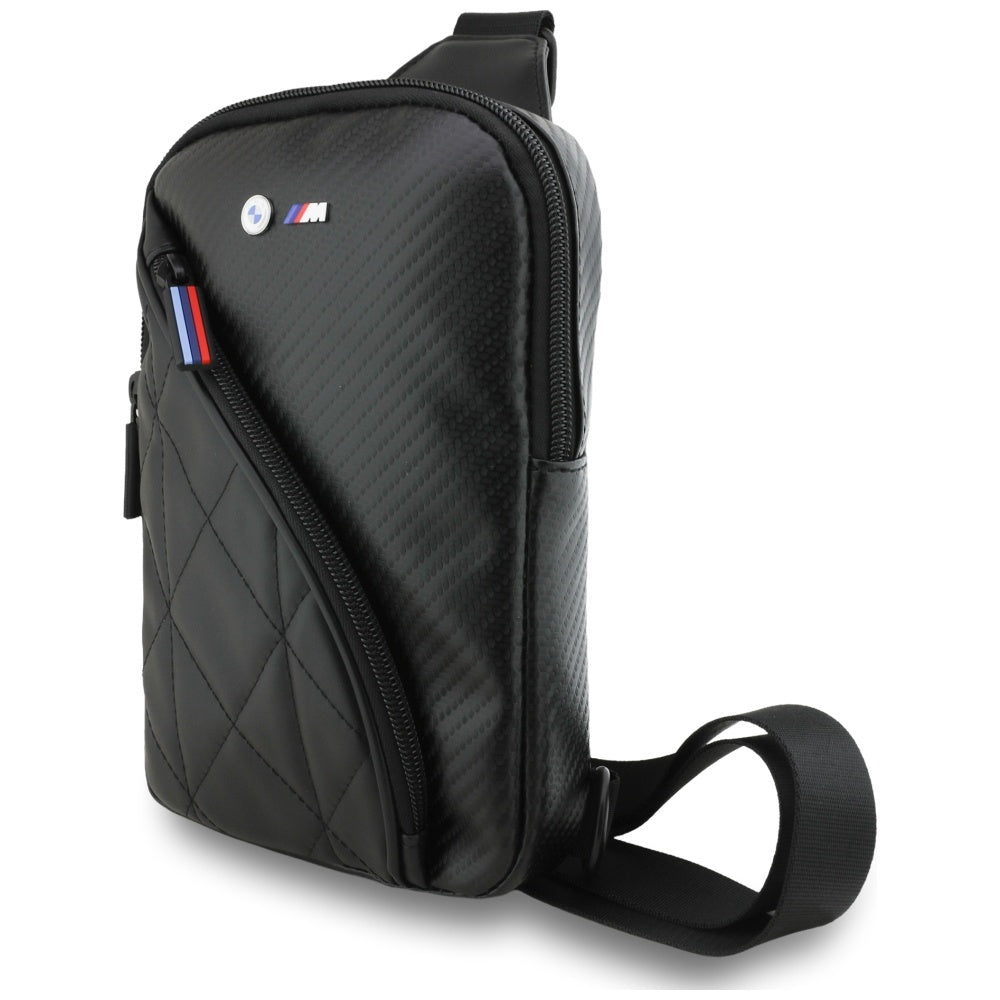BMW Carbon Pocket & Metal Logo Crossbody Telefontaske - sort