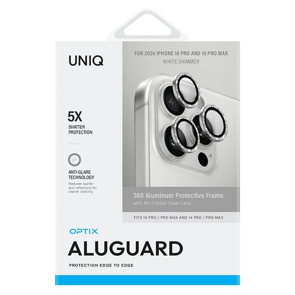 Uniq Optix Camera Lens Glass til iPhone 16 Pro / 16 Pro Max - Silver