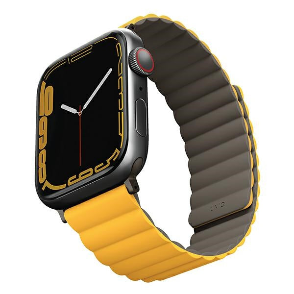 Uniq Revix magnetrem til Apple Watch 42 / 44 / 45 / 49 mm - Grå-gul