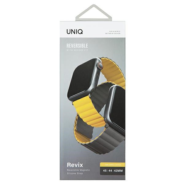 Uniq Revix magnetrem til Apple Watch 42 / 44 / 45 / 49 mm - Grå-gul