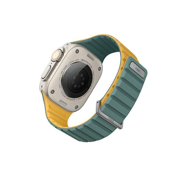 Uniq Revix Evo magnetrem til Apple Watch 42 / 44 / 45 / 49 mm - Grøn-gul
