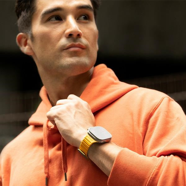 Uniq Revix Evo magnetrem til Apple Watch 42 / 44 / 45 / 49 mm - Grøn-gul