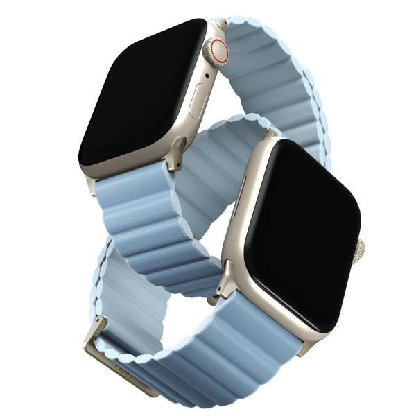 Uniq Revix Premium Magnetic Strap til Apple Watch 38/40/41mm - Blå og hvid
