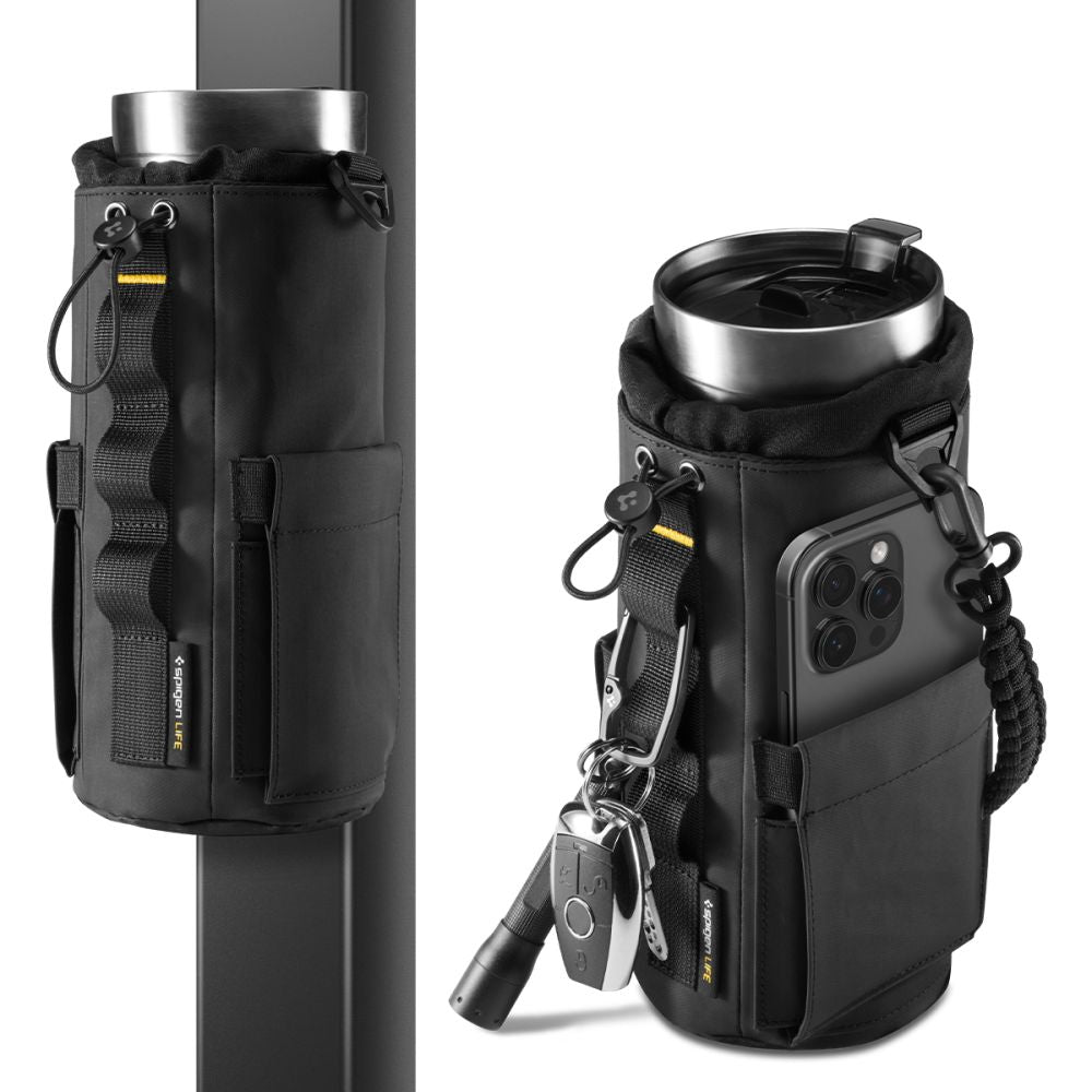 Spigen Tumbler Holder Bag Magnetic for Water Bottle, Phone, Keys - Black