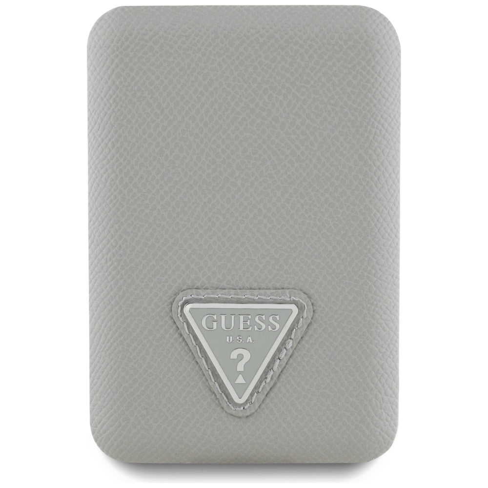 Guess Grained Triangle Power Bank med MagSafe 5000mAh 15W USB-C - Beige