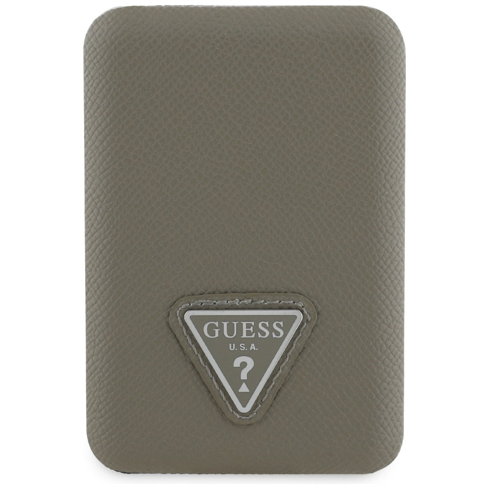 Guess Grained Triangle Power Bank med MagSafe 5000mAh 15W USB-C - Brunt