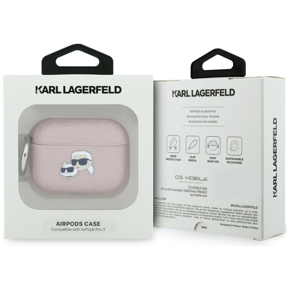 Karl Lagerfeld Monogram Karl & Choupette Head Case til AirPods Pro 3 - Pink