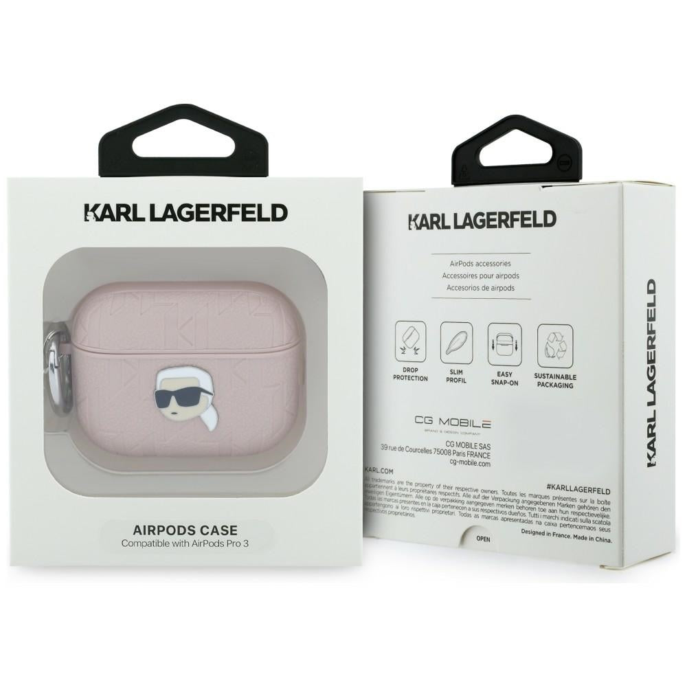 Karl Lagerfeld Monogram Karl Head Case til AirPods Pro 3 - Pink