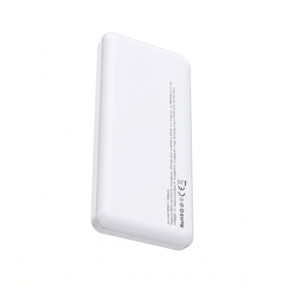Powerbank Wozinsky Wpower WPBBK-3 10000 mAh 10W 2x USB-A 2A - hvid
