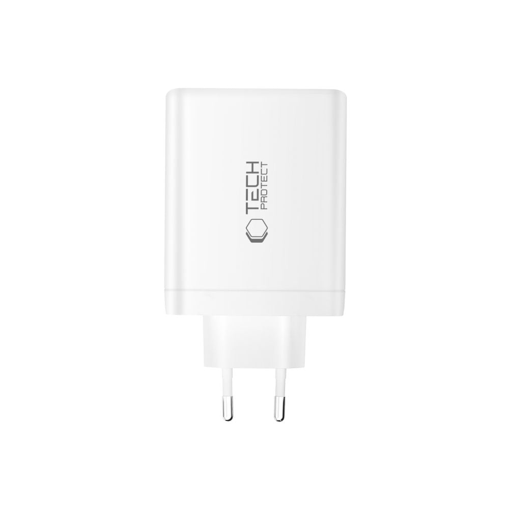 Tech-Protect NC140W-GAN 4-port 140W vægoplader - hvid