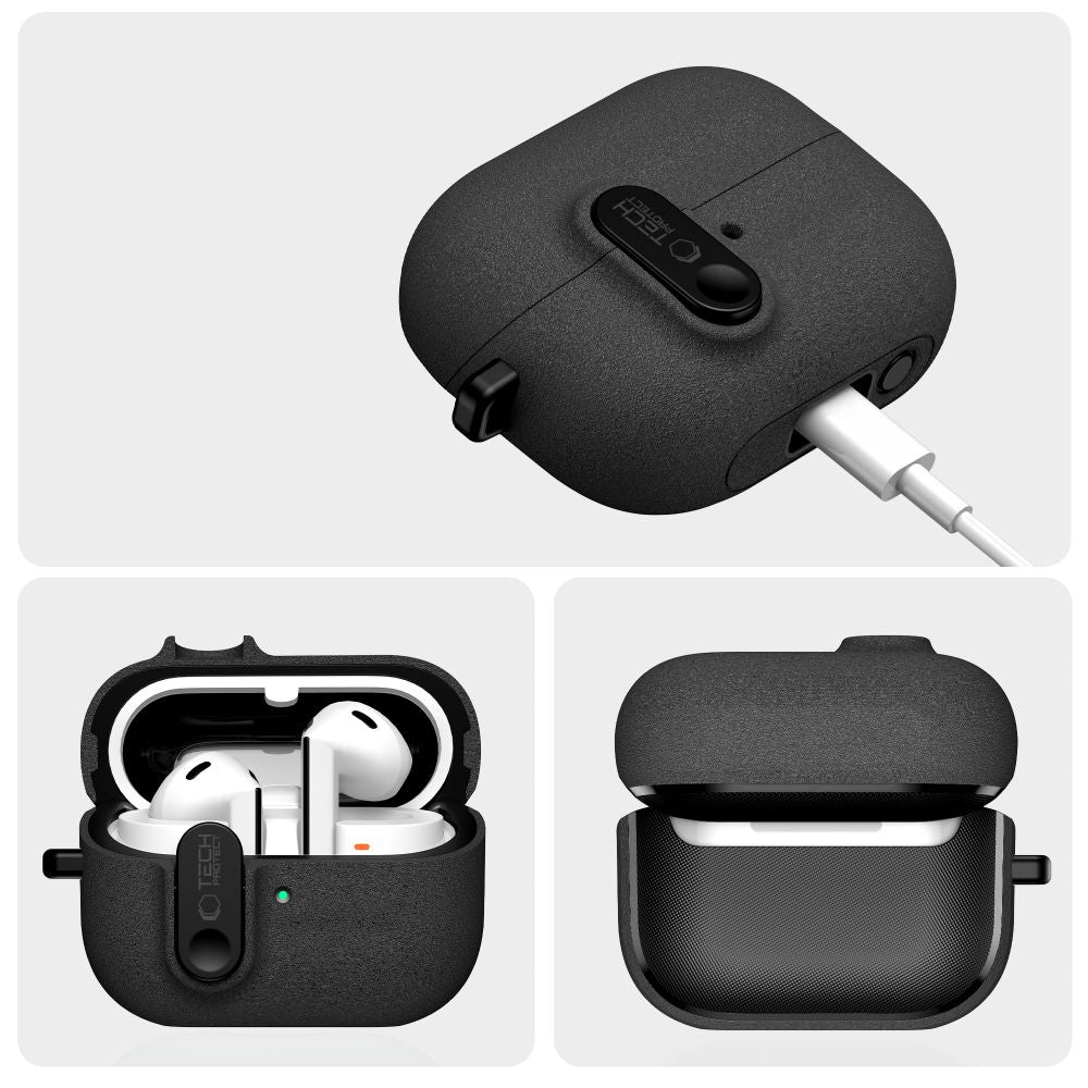 Tech-Protect Slim Hook Case til Samsung Galaxy Buds 3 / 3 FE / 3 Pro - sort