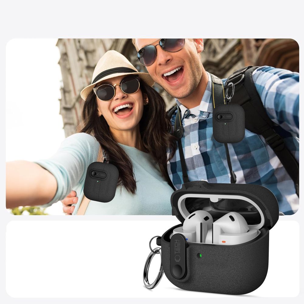 Tech-Protect Slim Hook Case til Samsung Galaxy Buds 3 / 3 FE / 3 Pro - sort