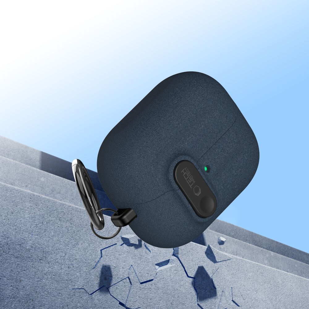 Tech-Protect Slim Hook Case til Samsung Galaxy Buds 3 / 3 FE / 3 Pro - Navy Blue