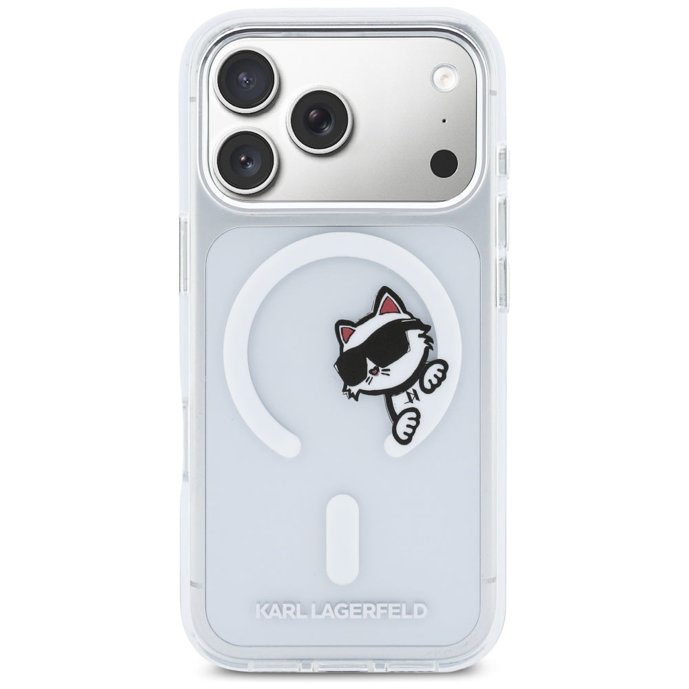 Karl Lagerfeld IML Peekaboo MagSafe Case til iPhone 17 Pro - klar