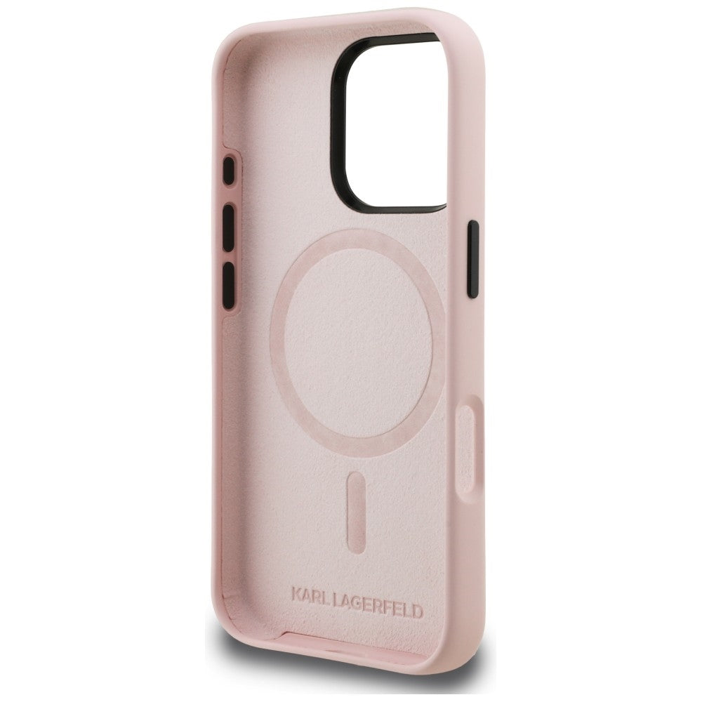 Karl Lagerfeld Silicone Karl Sketch MagSafe Case til iPhone 16 Pro Max - Pink