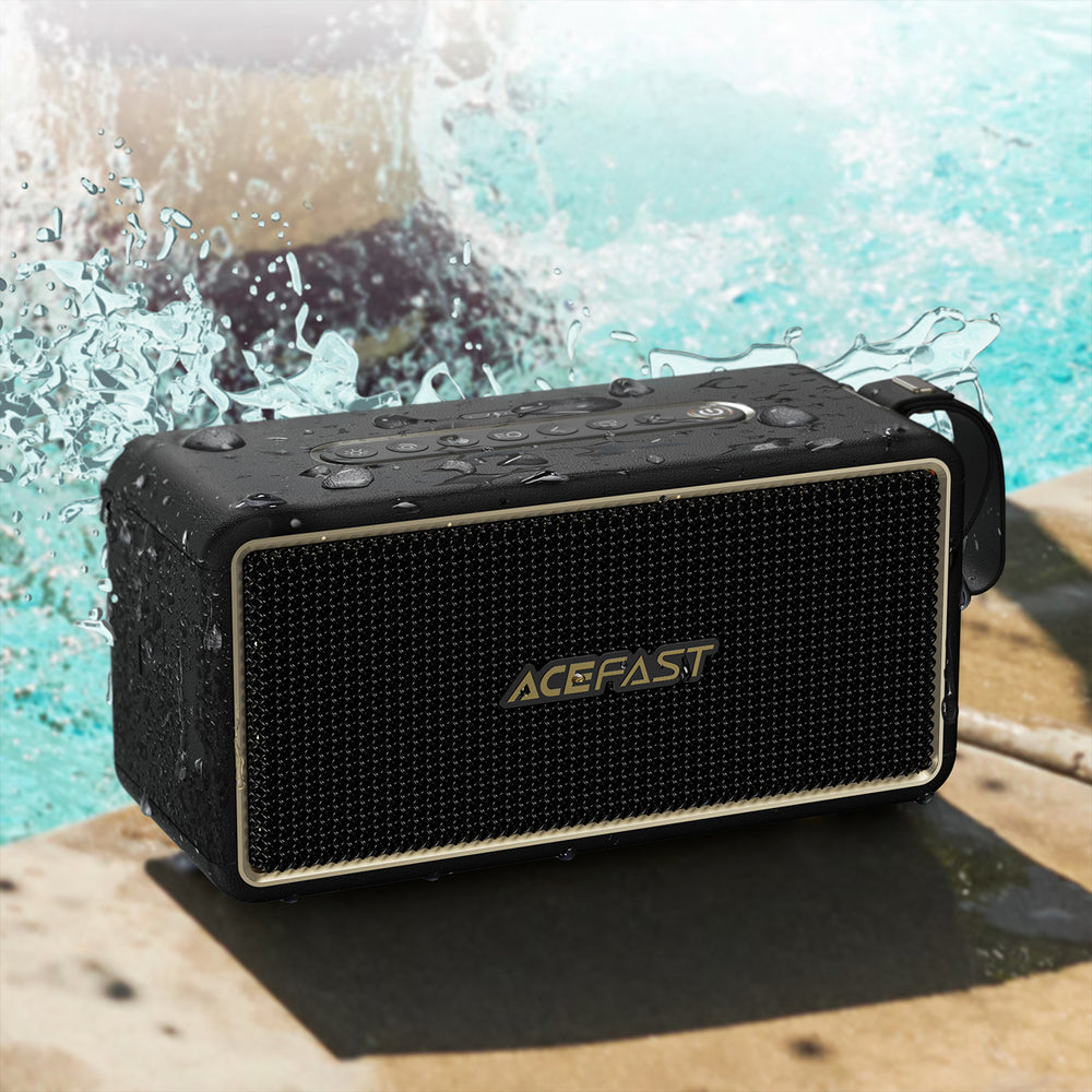 Acefast K3 Ultra Wireless Speaker with RGB Backlight Bluetooth 5.4 - Black