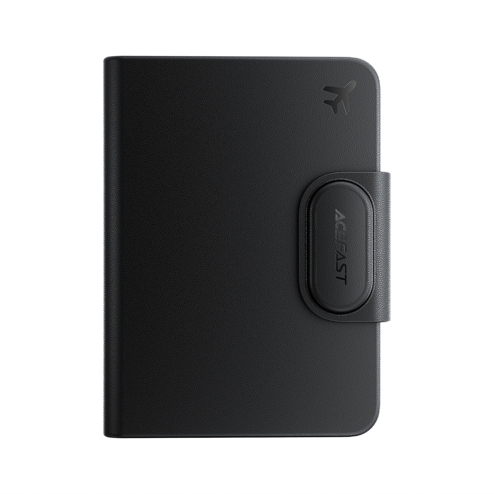 Acefast S6 Bluetooth Passport Case-Compatible with Apple Find My - Black