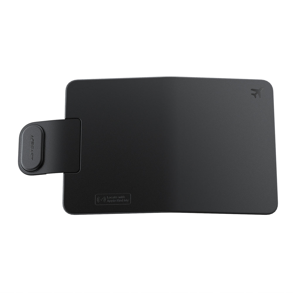 Acefast S6 Bluetooth Passport Case-Compatible with Apple Find My - Black