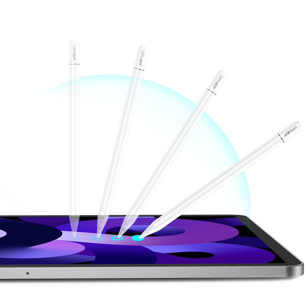 Acefast V3 Capacitive Stylus for iPad with Wireless Charging and 2 Interchangeable Tips - White
