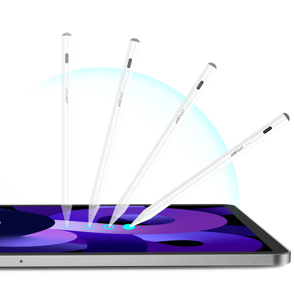 Acefast V2 Capacitive Stylus for iPad with 2 Interchangeable Tips - White