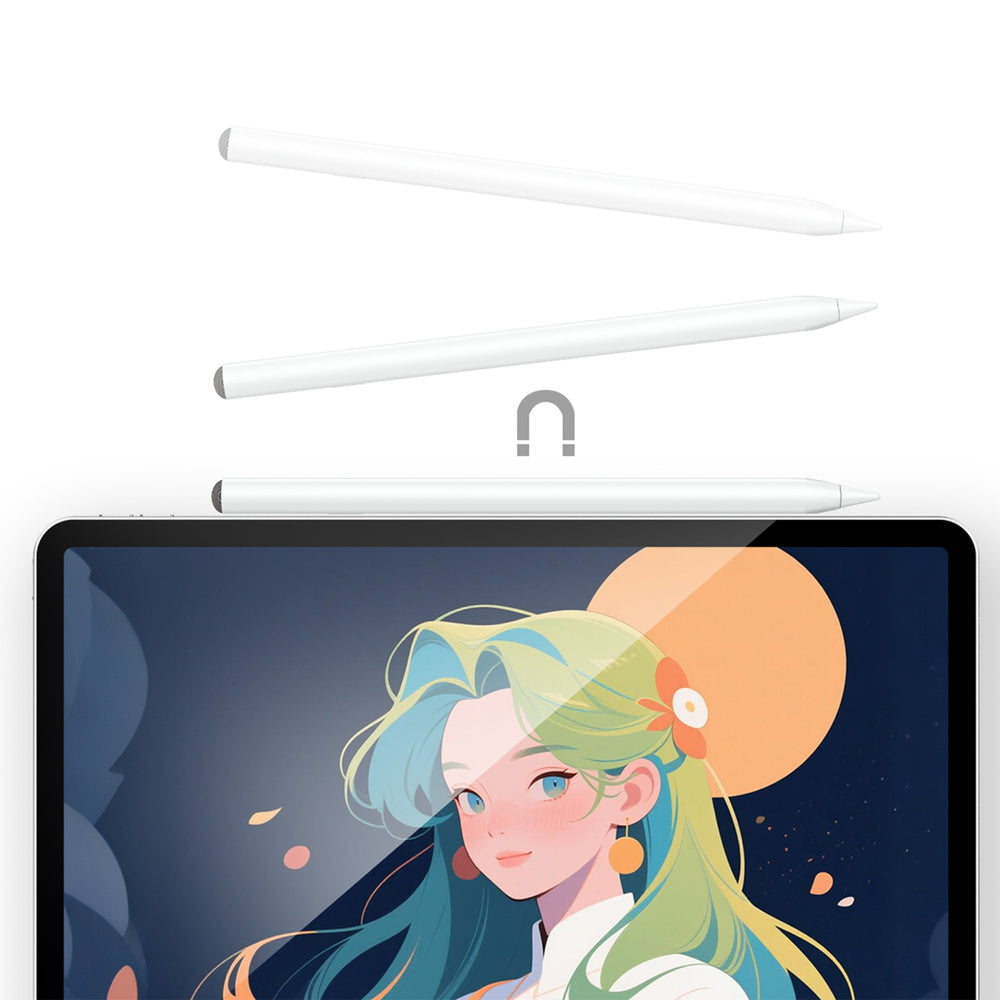 Acefast V2 Capacitive Stylus for iPad with 2 Interchangeable Tips - White