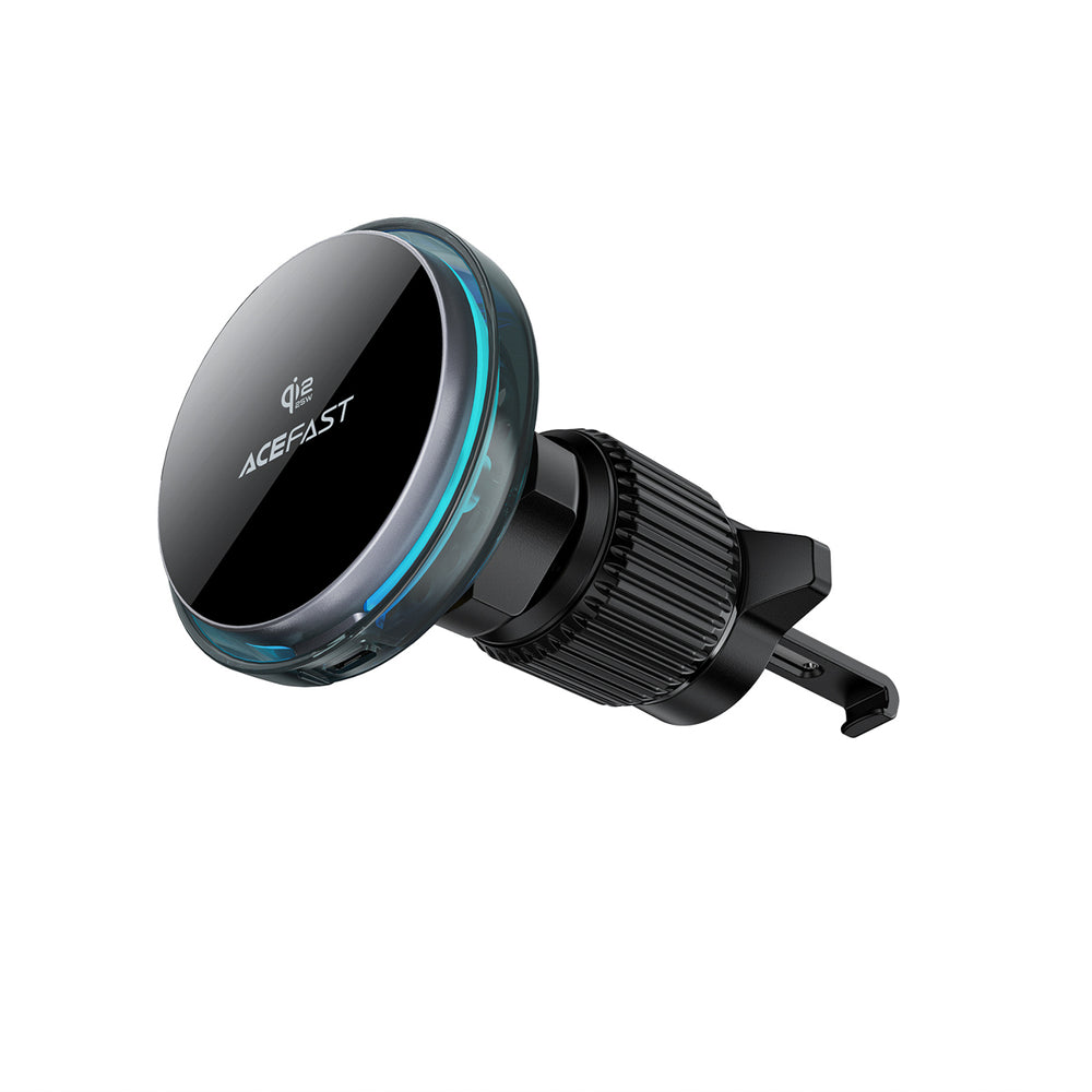 Acefast D61 Magnetic Car Air Vent Holder med Qi2 25W trådløs opladning - Grå