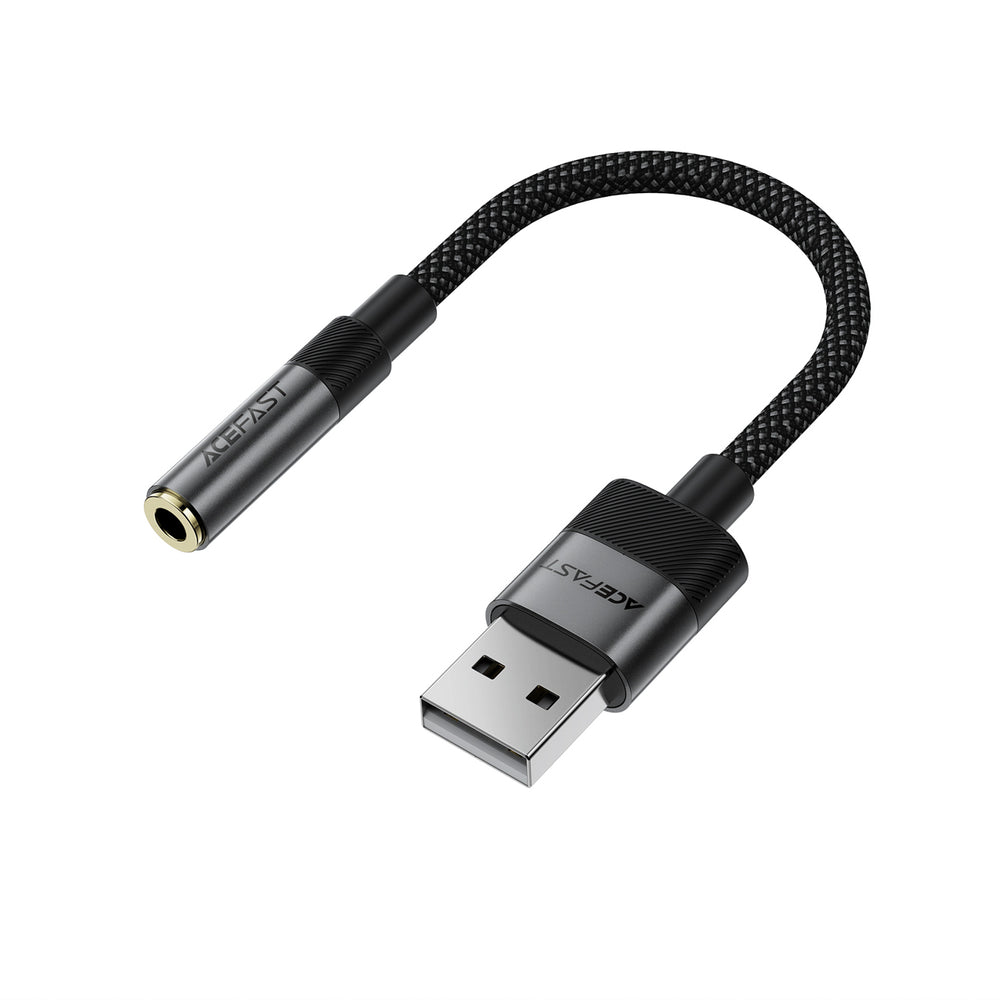 Acefast J13 USB-A to 3.5mm mini jack adapter - black
