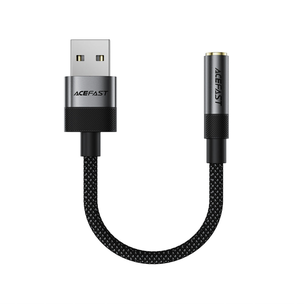 Acefast J13 USB-A to 3.5mm mini jack adapter - black