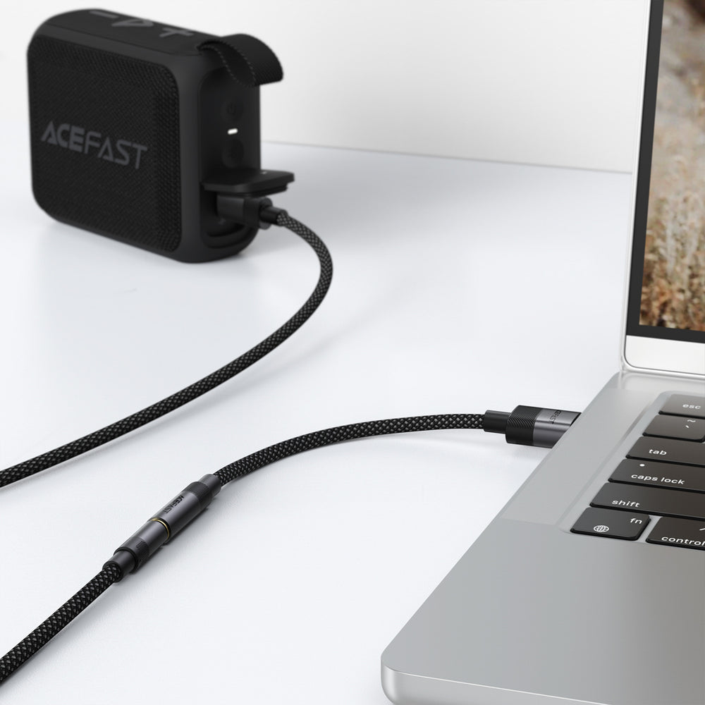 Acefast J13 USB-A to 3.5mm mini jack adapter - black
