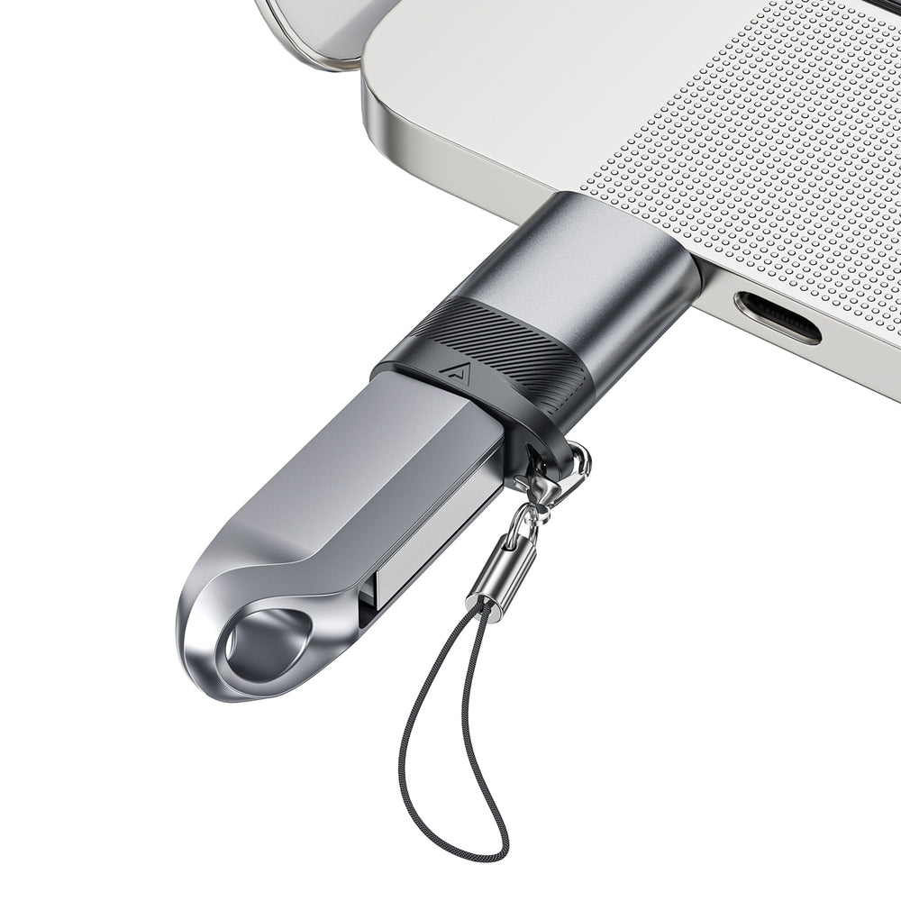 Acefast J8 USB-C - USB-A Adapter - Gray